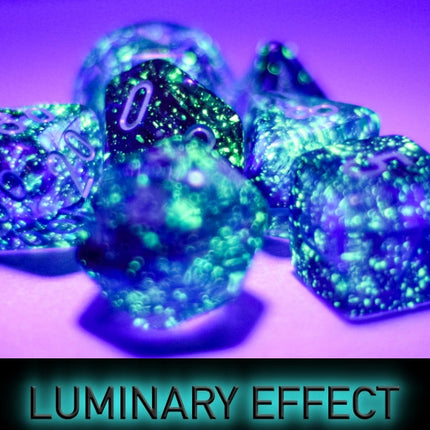 Nebula Mega-hedral Nocturnal/turquoise Luminary  7-Die Set