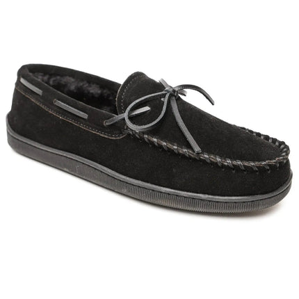 Minnetonka Pile Lined Hardsole Suede - Mens Slipper