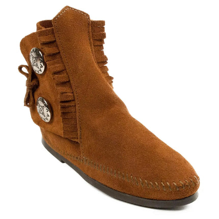 Minnetonka Two Button Hardsole Boot - Womens Boots