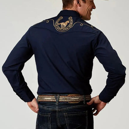Roper Golden Nightfall (Blue) - Men's Western Shirt