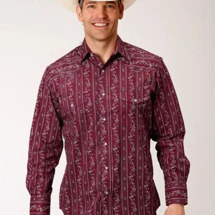 Roper Garnet Grove (Red) - Men's Western Shirt