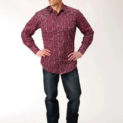 Roper Garnet Grove (Red) - Men's Western Shirt