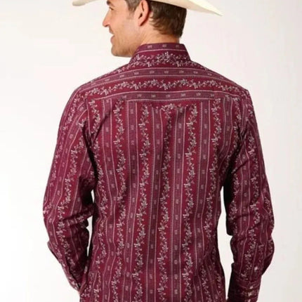 Roper Garnet Grove (Red) - Men's Western Shirt