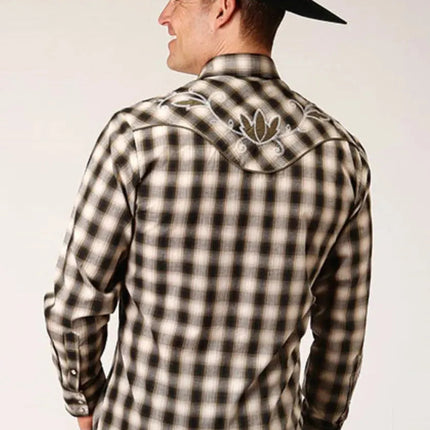 Roper Midnight Olive (Black) - Men's Western Shirt
