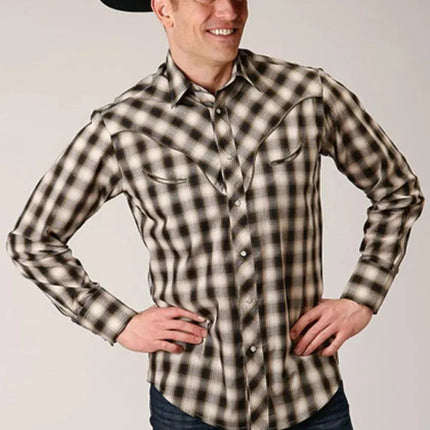 Roper Midnight Olive (Black) - Men's Western Shirt