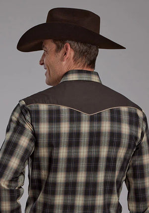 Roper 2108 Plaid (Grey) - Men's Western Shirt