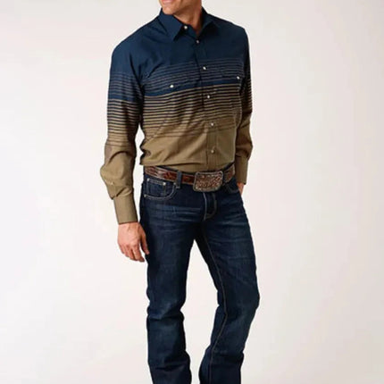 Roper Blue Horizon (Blue) - Men's Western Shirt