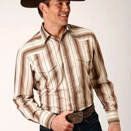 Roper Bison Brew (Brown) - Men's Western Shirt