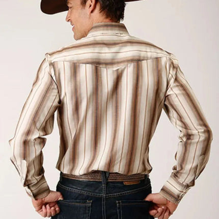 Roper Bison Brew (Brown) - Men's Western Shirt