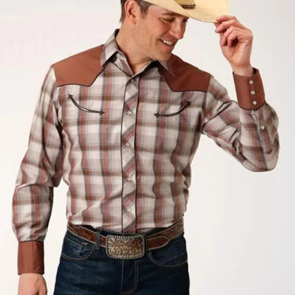 Roper Vineyard Sunset (Brown) - Men's Western Shirt