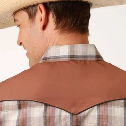 Roper Vineyard Sunset (Brown) - Men's Western Shirt