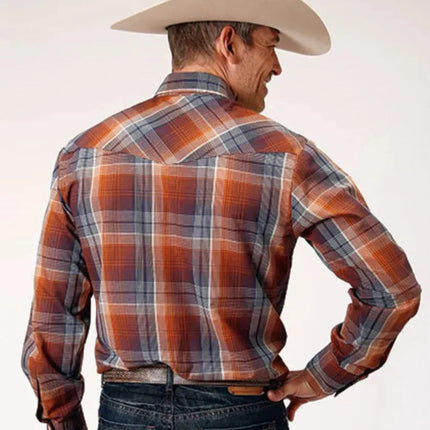 Roper Coyote Woven (Brown) - Men's Western Shirt