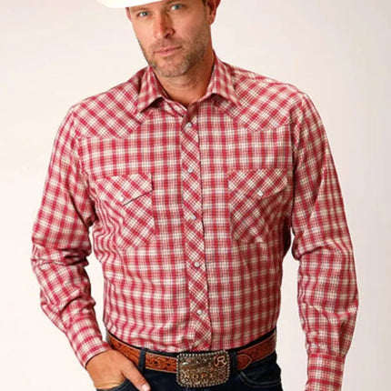 Roper Cardinal Crest (Red) - Men's Western Shirt