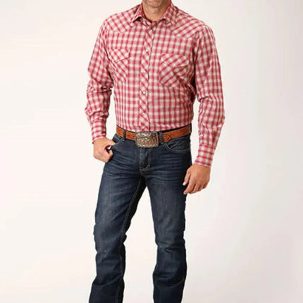 Roper Cardinal Crest (Red) - Men's Western Shirt