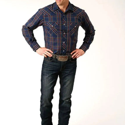 Roper Midnight Delight (Blue) - Men's Western Shirt