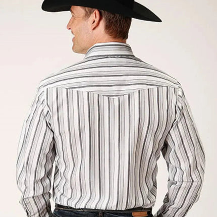 Roper Stormy Stripes (Grey) - Men's Western Shirt