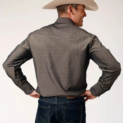 Roper Floral Tone (Grey) - Men's Western Shirt