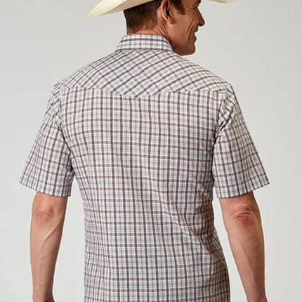 Roper Vintage Plaid (White) - Men's Western Shirt