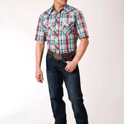 Roper Lone Star Lagoon (White) - Men's Western Shirt