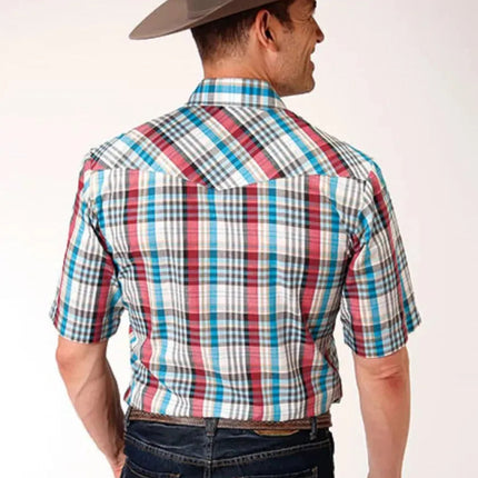 Roper Lone Star Lagoon (White) - Men's Western Shirt