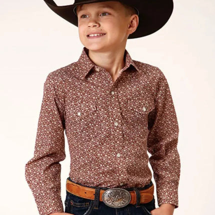Roper Little Red (Red) - Boy's Western Shirt