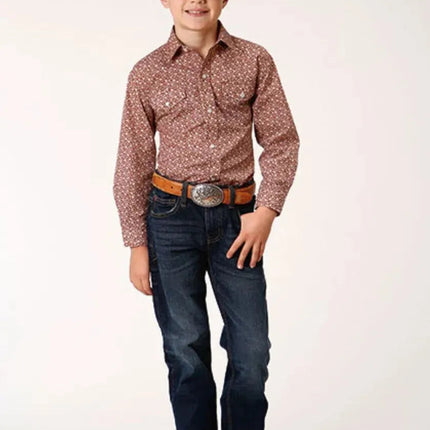 Roper Little Red (Red) - Boy's Western Shirt
