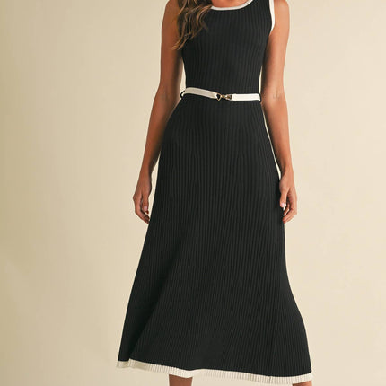 Sleeveless Sweater Midi Dress