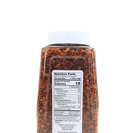 Bell Pepper, Red, Dried, Organic