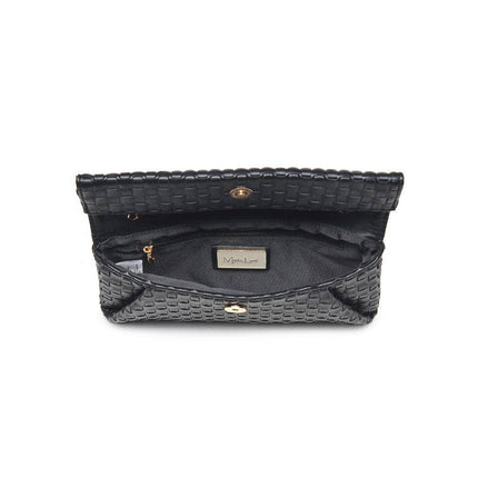 Wine Color Woven Clutch