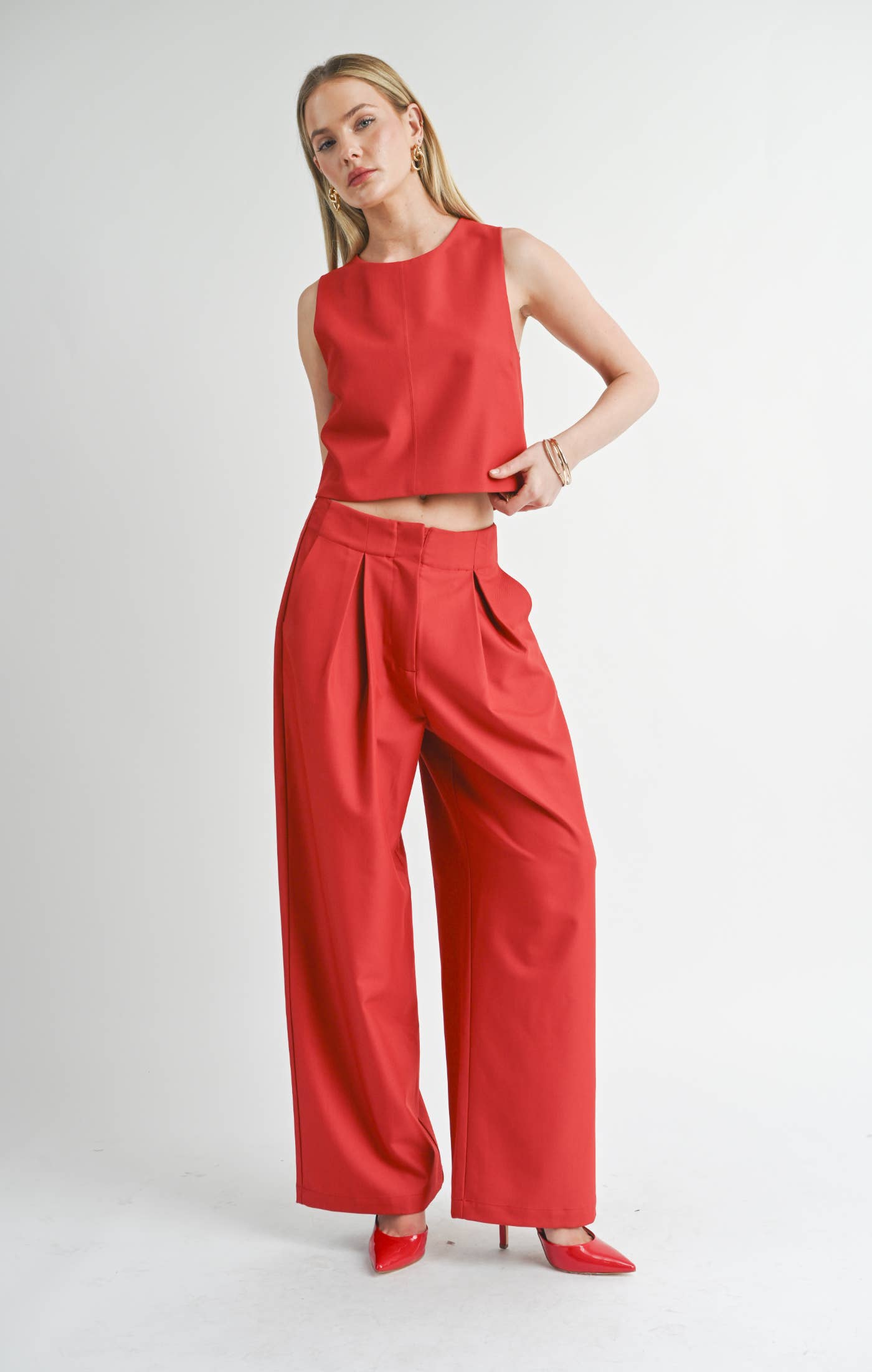 Garnet Sleeveless Top