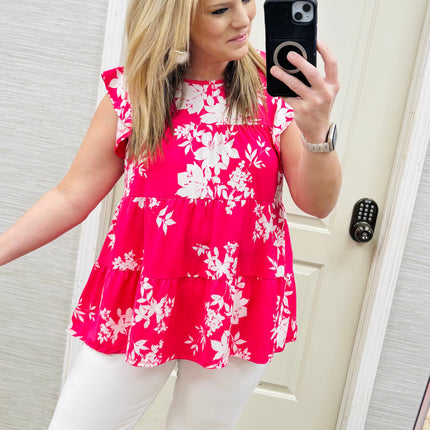 Hot Pink Petals Blouse