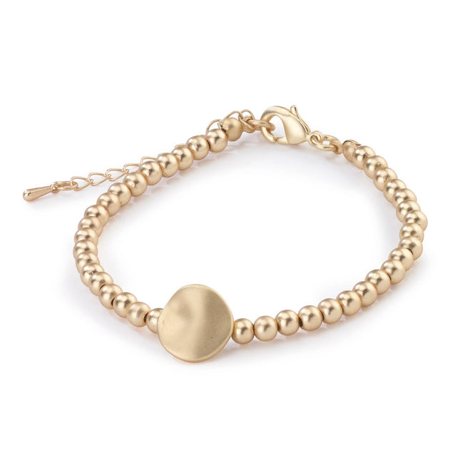 Hammered disk bracelet