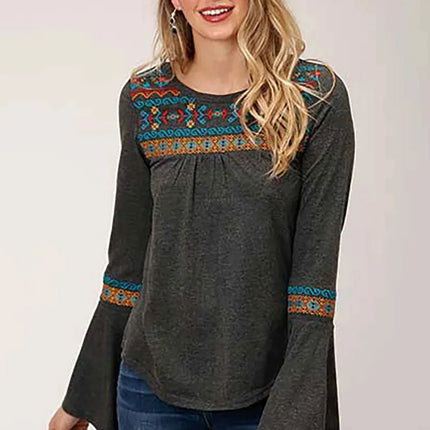 Roper Gypsy Queen Studio West (Grey) - Women's Shirt