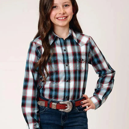Roper Black Canyon (Black) - Girl's Western Snap Shirts