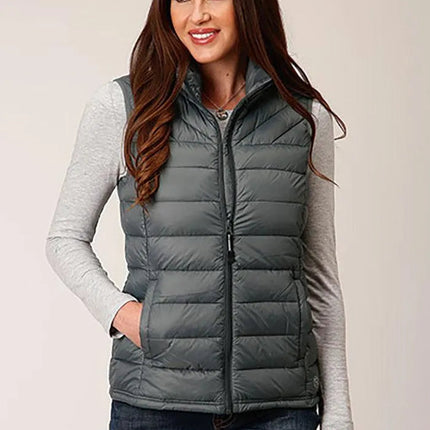 Roper Horizontal Quilted Down Vest (Grey) - Women's Vest