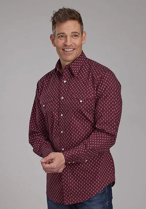 Roper 2174 Arrow Print (Red) - Men's Western Shirt