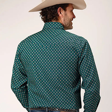 Roper Forest Cross Walk Foulard (Blue) - Men's Western Shirt