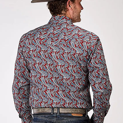 Roper Red River Paisley (Red) - Men's Western Shirt