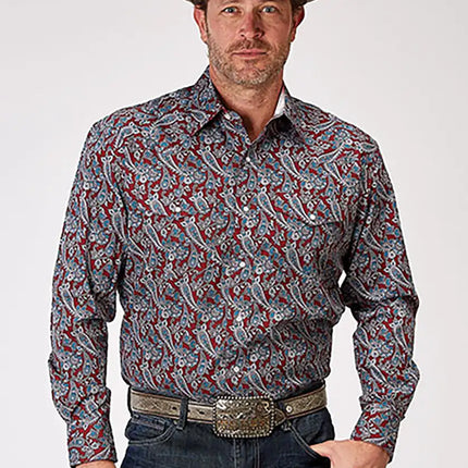 Roper Red River Paisley (Red) - Men's Western Shirt