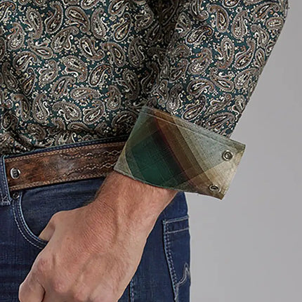 Roper Oak Forest Paisley (Brown) - Men's Western Shirt