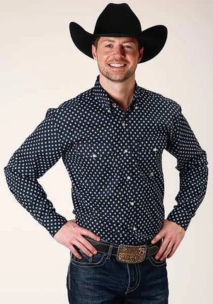 Roper 1381 New Star Foulard (Black) - Men's Western Shirt