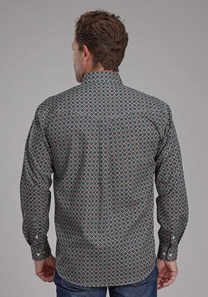 Roper 2151 Acorn Foulard (Brown) - Men's Western Shirt