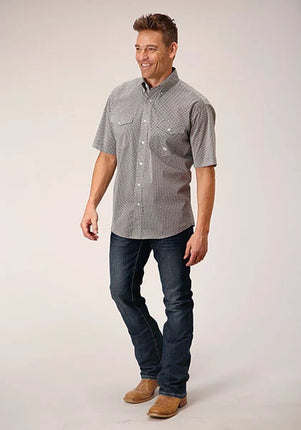 Roper 1564 Climbing Diamond (Green) - Men's Short Sleeve Shirt