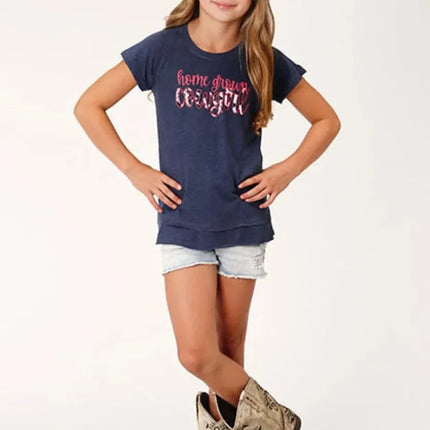 Roper Raglan (Blue) - Girl's T-Shirt