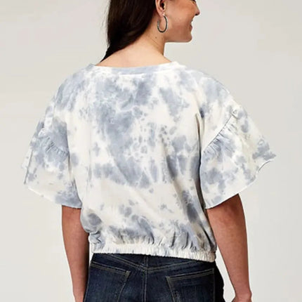 Roper French Terry Top (Blue) - Women's Cotton Shirt