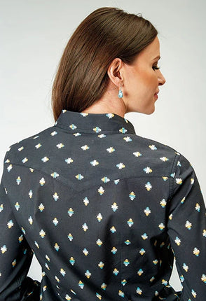 Roper 1897 Aztec Print (Black) - Women's Western Shirt