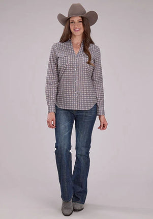 Roper 2501 Medallion Foulard (Grey) - Women's Western Shirt