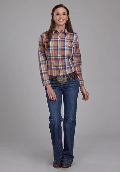 Roper 2158 Falling Leaves Plaid (Multi) - Women's Western Shirt