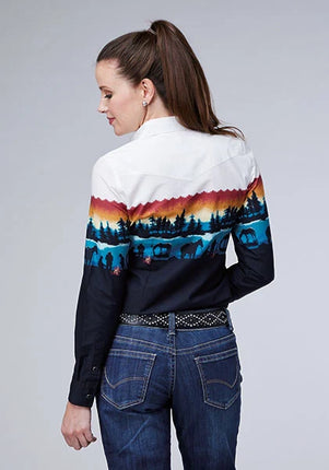 Roper 1993 Lakeside Camp (Black) - Women's Western Shirt