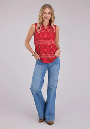 Roper 0000 Aztec (Red) - Women's Sleeveless Shirt